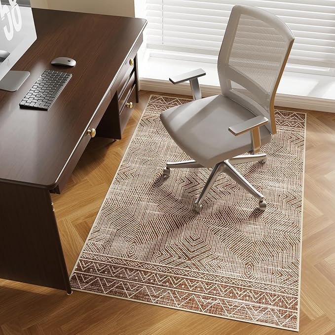 Office Chair Mat for Hardwood & Tile Floor, Anti-Slip Under Desk Rug Floor by FUNMATHomeDecors