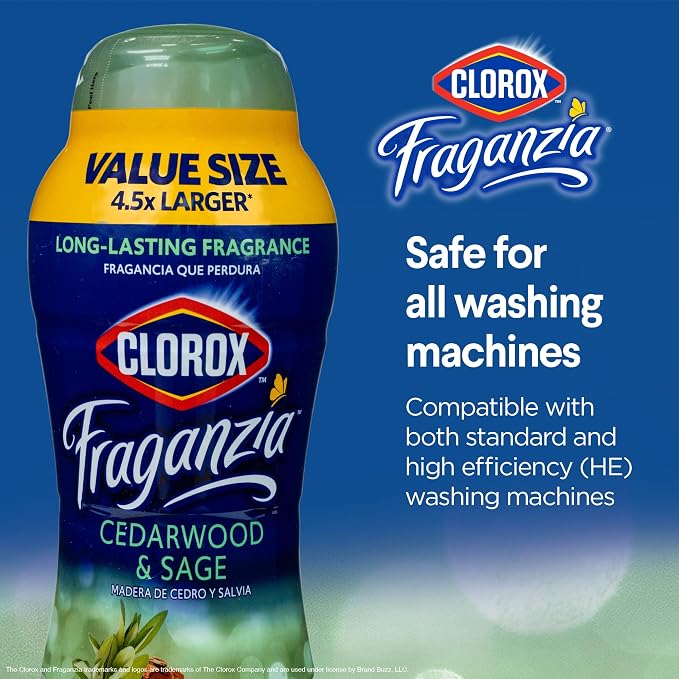 Clorox Fraganzia Laundry Scent Booster Crystals in Cedarwood & Sage Scent - Image 4