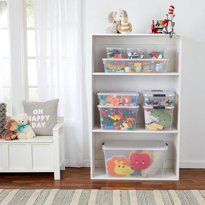 Rubbermaid Cleverstore Clear Dorm Variety 16-Pack, Made in USA, Stackable Large - Image 6