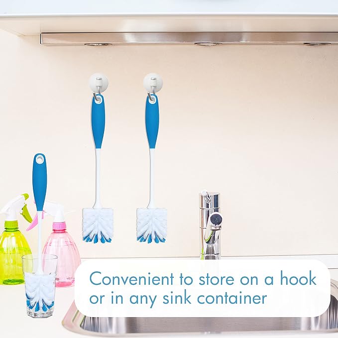 PHYEX 2 Pack Long Handle Bottle Scrubbing Brushes, Water Bottle Cleaner - Image 5