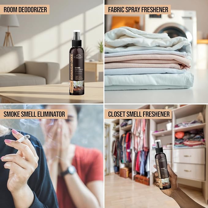 Non-Toxic Odor Eliminator, Natural Vanilla & Cinnamon Air Freshener Spray - Image 5