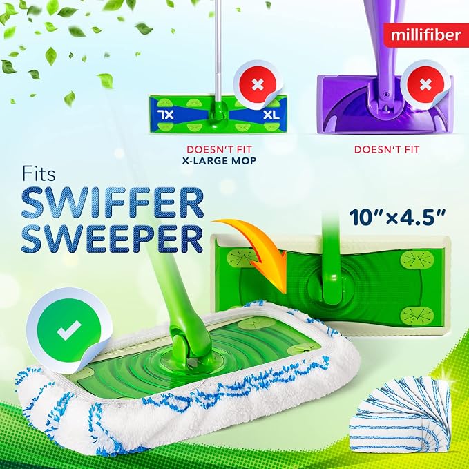 Microfiber Reusable Mop Pads Compatible - Image 2