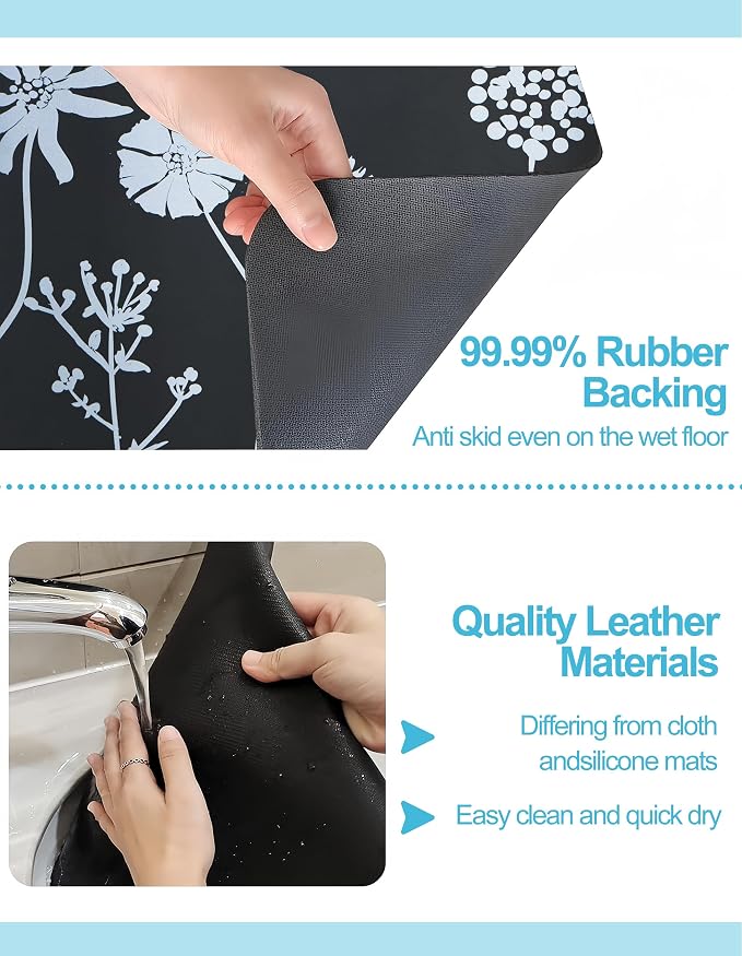 Dish Drying Mat for Kitchen Counter, Hide Stain Anti Absorbent for Kitchen - Image 5