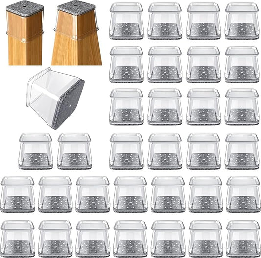 32 Pcs Square Chair Leg Protectors by OASMU