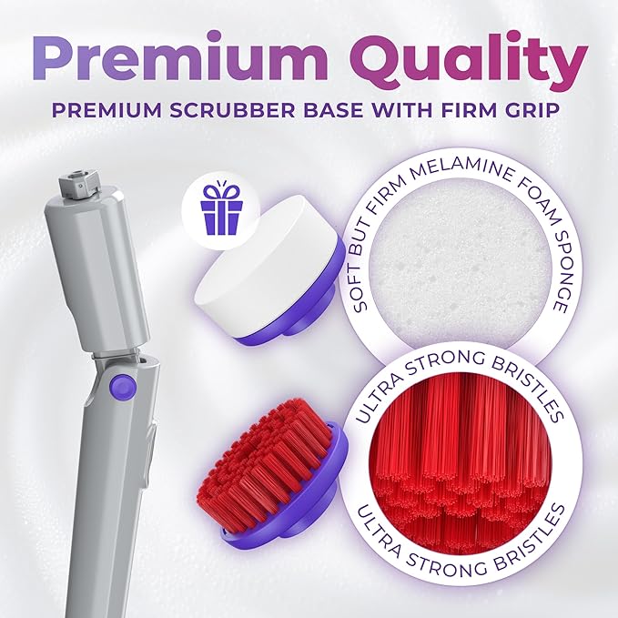 SYNOSHI PRO Electric Spin Scrubber, Cordless Cleaning Brush Bathroom Scrubber. - Image 4