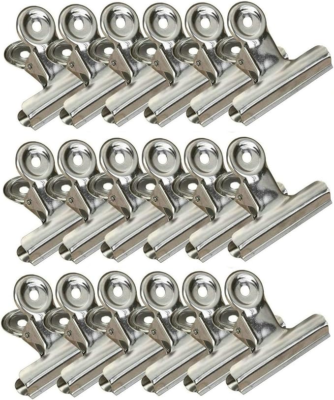 18 Pack Stainless Steel Chip Bag Clips Heavy Duty Food Bags Clamp Clips by Jxystore
