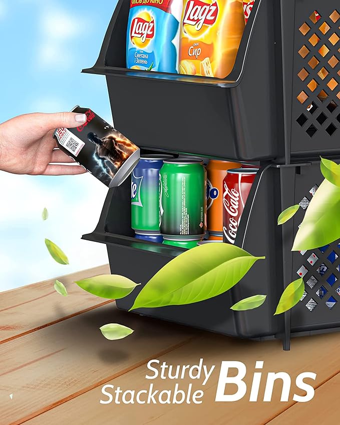 Skywin TidyFriend Plastic Stackable Storage Bins - Image 6