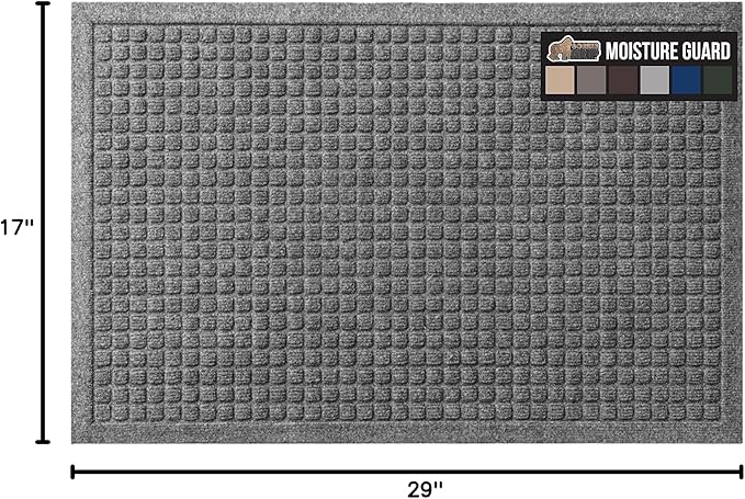 GORILLA GRIP Front Door Mat, Indoor Outdoor Ultra Absorbent HydroAbsorb Doormat - Image 2