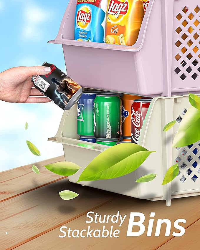 TidyFriend Plastic Stackable Storage Bins - Image 6