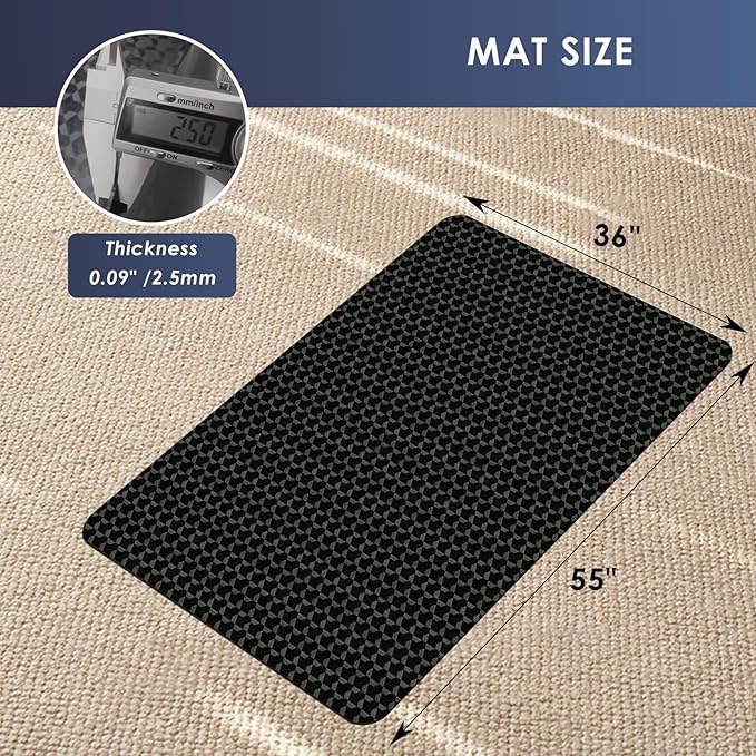 Vicwe Office Chair Mat for Carpet, Heavy Duty Chair Mat - Image 7