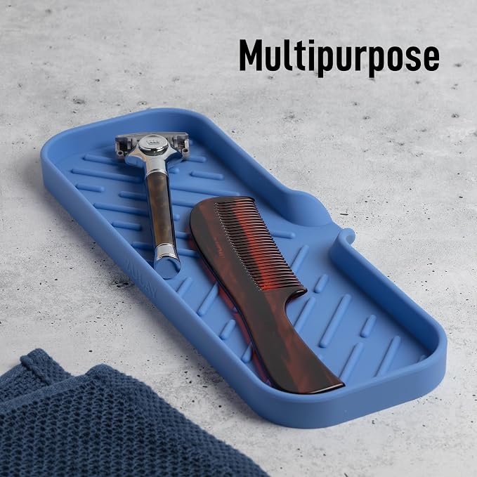 Zulay Kitchen Large Silicone Sponge Holder – Flexible Sink Organizer Tray - Image 5