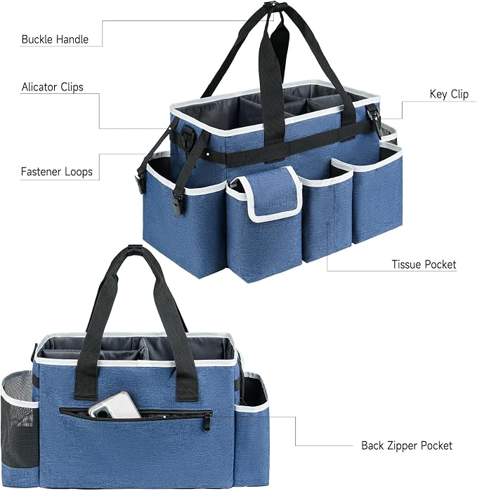 Cleaning Caddy, Cleaning Bag for Housekeepers, Cleaning Supplies Organizer - Image 3
