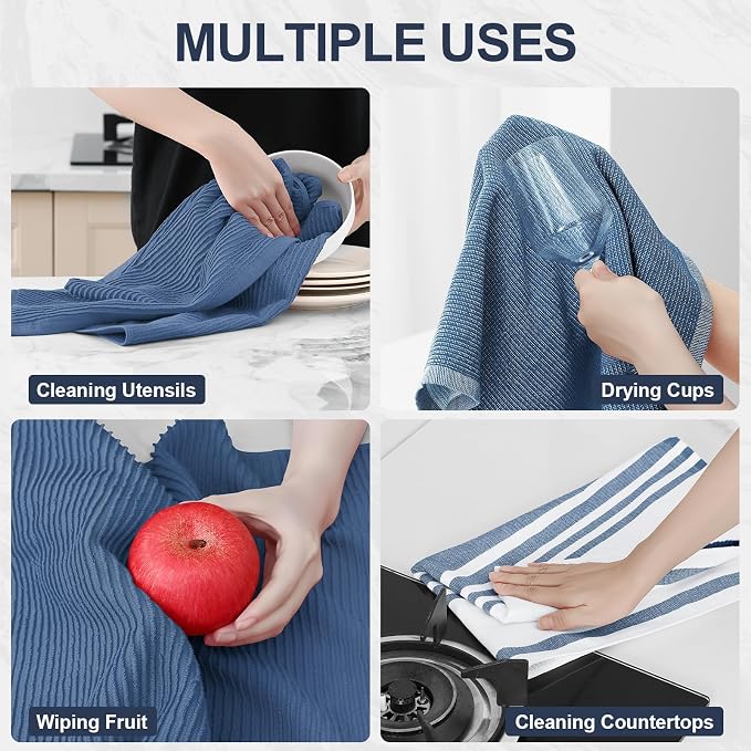 Homaxy Premium Kitchen Towels, Large Cotton 380 GSM Kitchen Hand Towels - Image 4