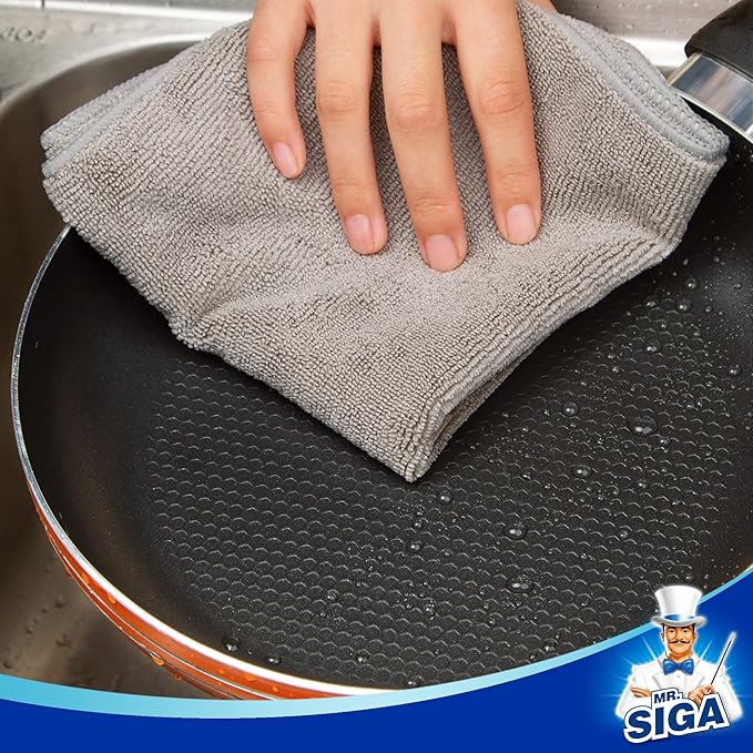 MR.SIGA Microfiber Cleaning Cloth, All-Purpose Microfiber Towels, Streak Free - Image 5