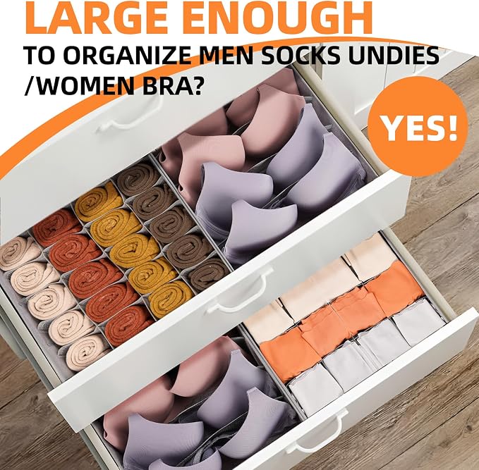 Criusia 6 Pack Large Drawer Organizer - Image 3
