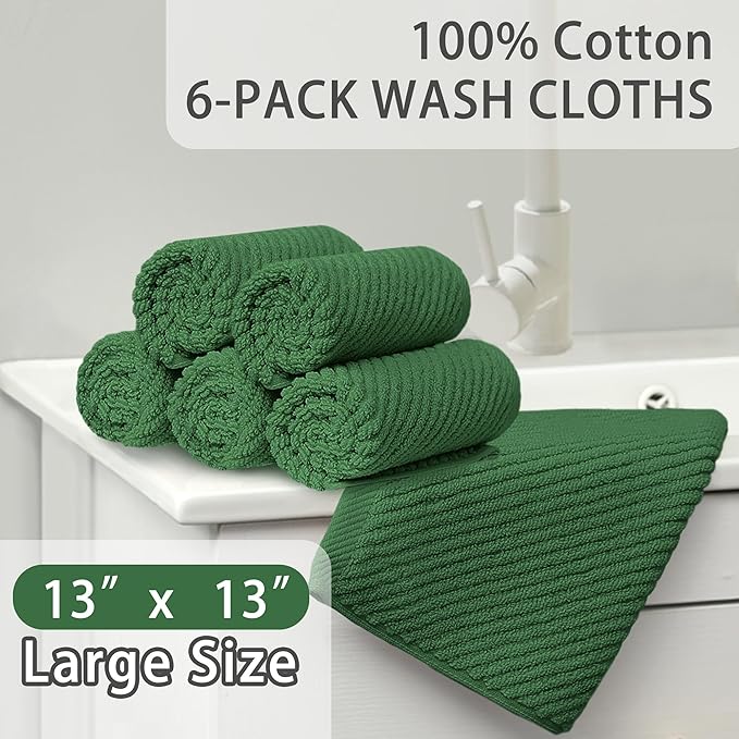 VOOVA & MOVAS Green Washcloths, Wash Cloths - Image 3