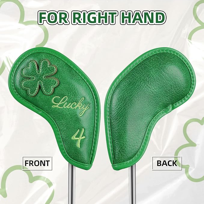 Golf Headcovers Golf Club Head Covers Four Leaf Clover Good Luck Charm - Image 5