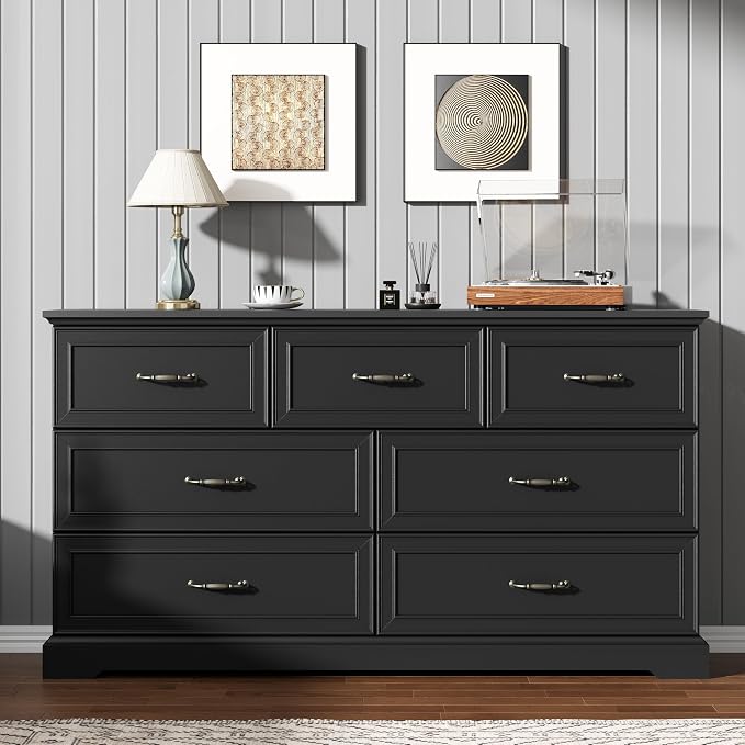 7 Drawer Dresser for Bedroom, Rustic Farmhouse Dresser - Image 3