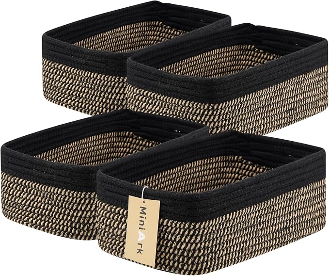 Small Storage Baskets for Organizing | Closet Organizer Bins | Shelf Toy Basket by MiniArkStorageBasketsHome