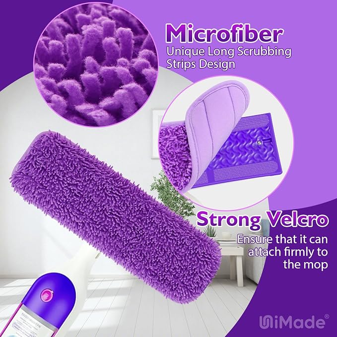 Reusable Mop Pads for Swiffer PowerMop, 8 Pack Microfiber Mop Pad Refill - Image 2