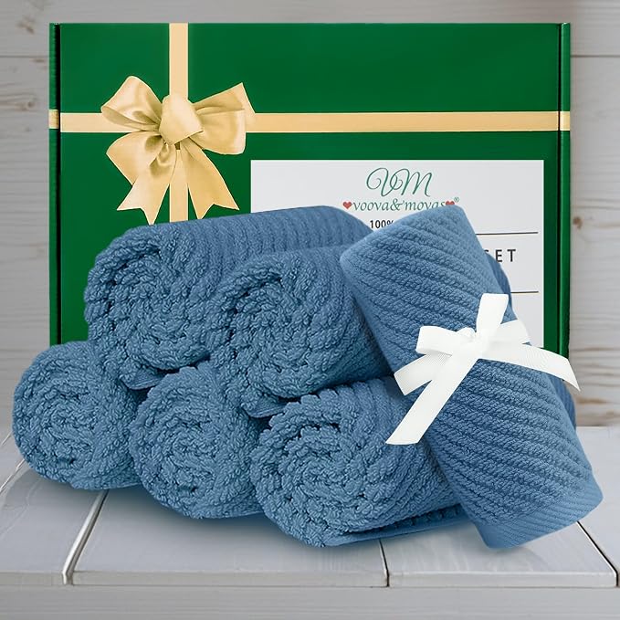 Blue Washcloths 6 Pack, Wash Cloths - Image 5