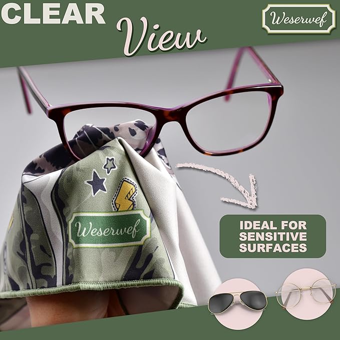 WESERWEF Design Microfiber Glasses Cleaning Cloth – Premium Cleaning Cloth - Image 6