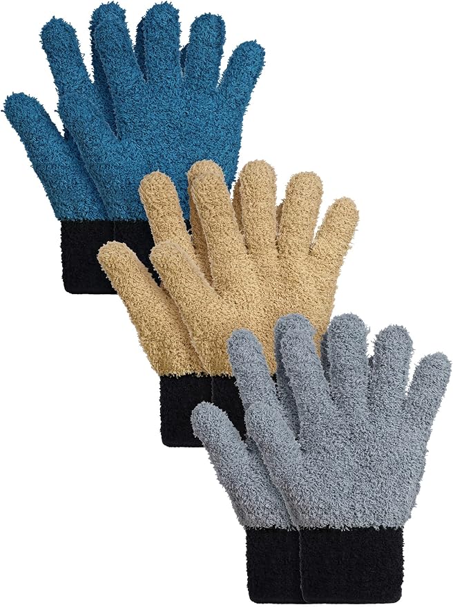Bencailor 3 Pairs Microfiber Plant Dusting Gloves Leaf Cleaning Gloves by Bencailor