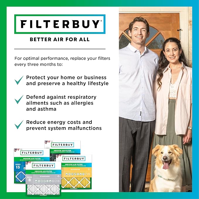 Filterbuy 10x30x1 Air Filter MERV 11 Allergen Defense Replacement, - Image 7