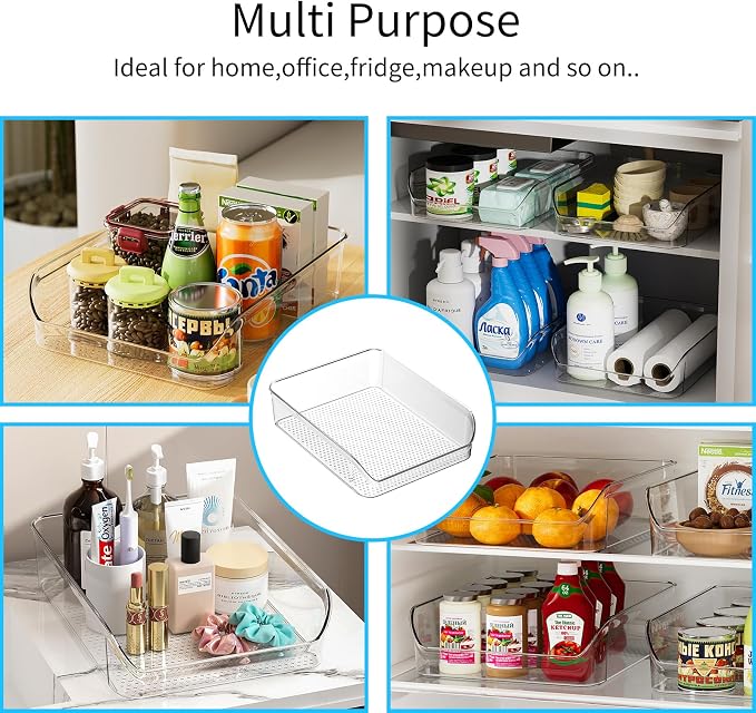 Ettori 2 Pack Water Bottle Organizer Refrigerator Organizer Bins and Clear - Image 9