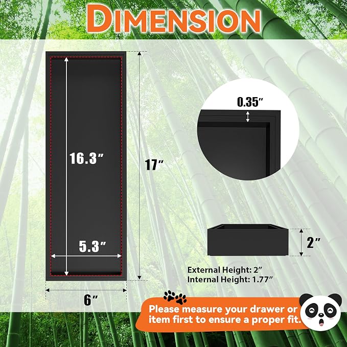 Bamboo Drawer Organizer, Extra Large Silverware Organizer - Image 2