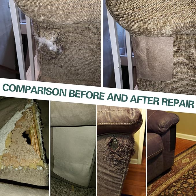 Azobur Couch Patch Repair Fabric, Microfiber Fabric, Self-Adhesive, - Image 5