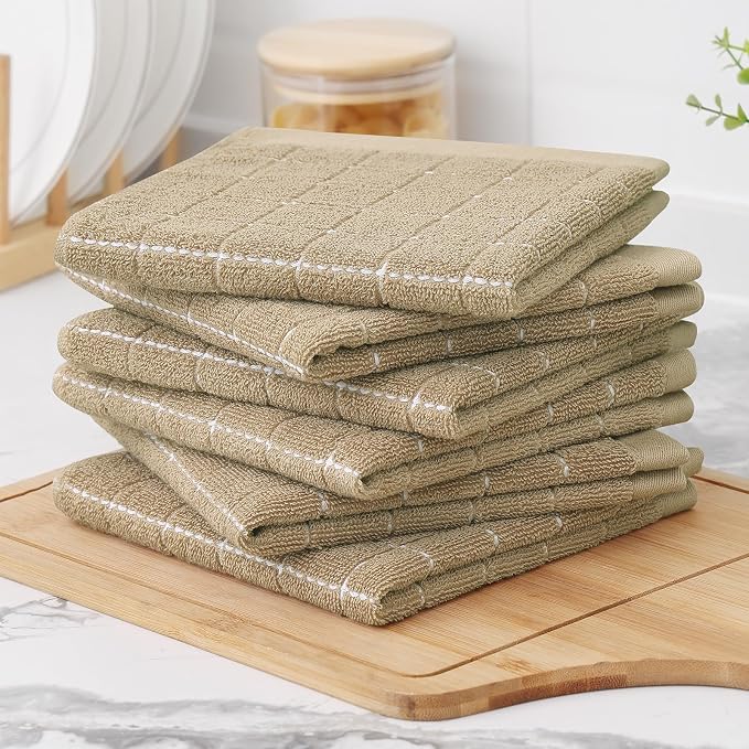 Homaxy 100% Cotton Terry Kitchen Dish Cloths, Ultra Soft and Absorbent Dish - Image 9