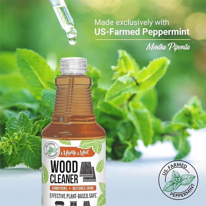Mighty Mint Wood Cleaner and Conditioner, Spray Cleans and Renews Wood - Image 5