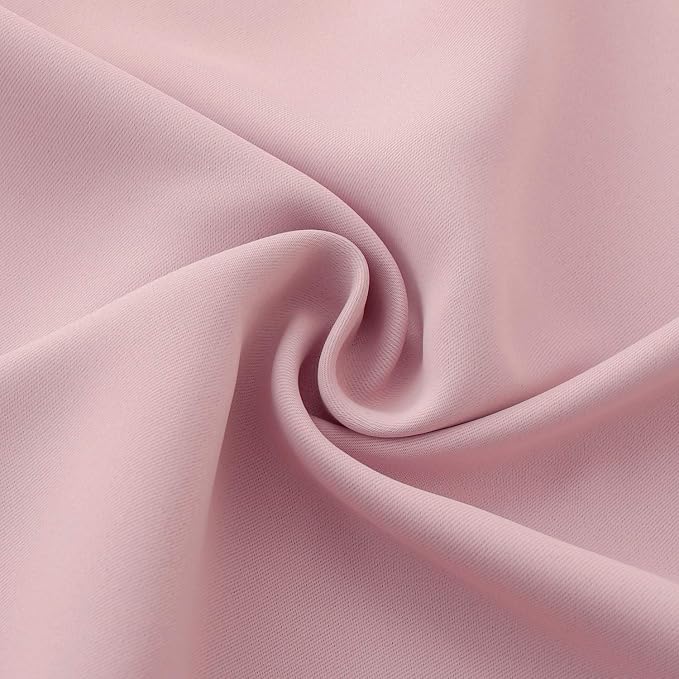 BGment Baby Pink Room Darkening Curtains 36 Inch Length - Image 7