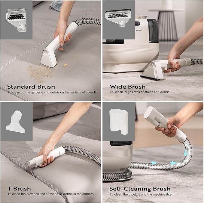 VIVOHOME Portable Multipurpose Carpet Cleaner Machine, 15s Fast Heating Spot - Image 4