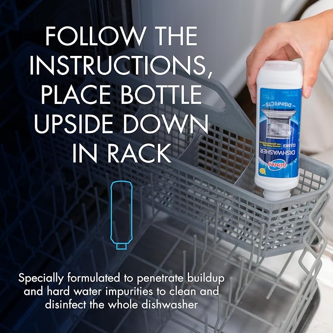 Glisten Dishwasher Cleaner, Removes Limescale, and Grease, Lemon Scent - Image 3
