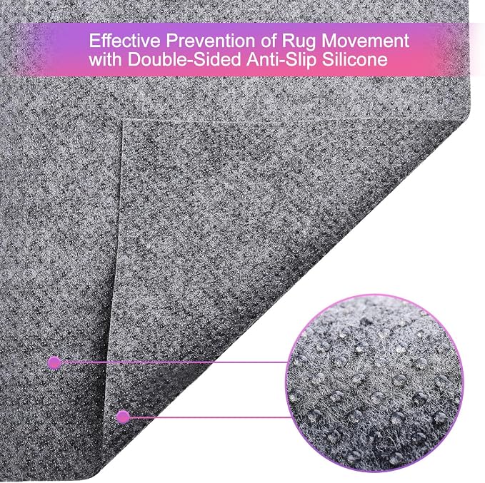 Double Sided Ultra Strong Anti-Slip Rug Felt Pad 3 x 5 Feet - Image 2