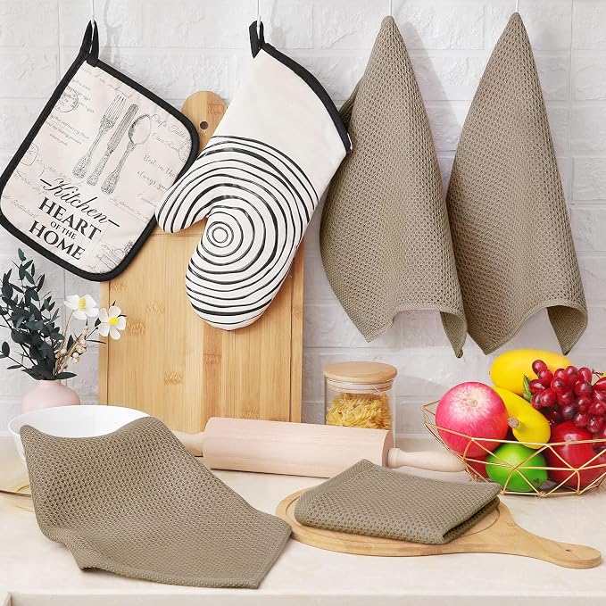 Homaxy 100% Cotton Waffle Weave Kitchen Dish Cloths, Ultra Soft Absorbent Quick - Image 6