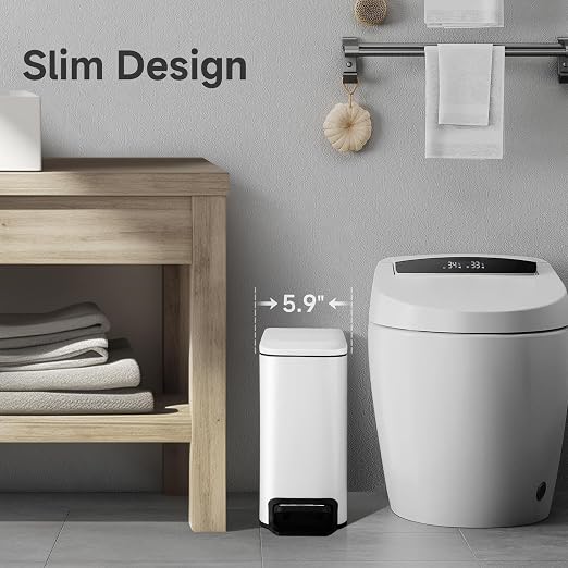 TIPGO Slim Bathroom Trash Can - Image 5