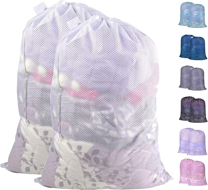 Polecasa Diamond Mesh Laundry Bags, Large Laundry Hamper Liner, Laundry Bag by Polecasa