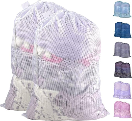 Polecasa Diamond Mesh Laundry Bags, Large Laundry Hamper Liner, Laundry Bag by Polecasa