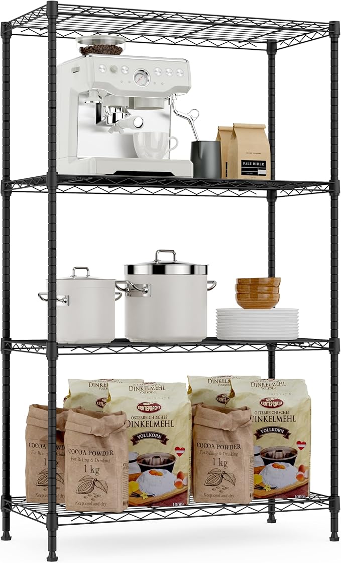 1000 lbs Storage Shelving Steel Heavy Duty 4-Tier Utility Shelving Unit Steel by MEIGAOPLASTICANDMETALHKCOLIMITED