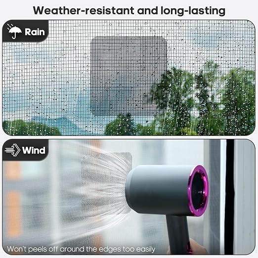 28 Sheets Window Screen Patches Repair Kit, Strong Adhesive Fiberglass Quick - Image 2