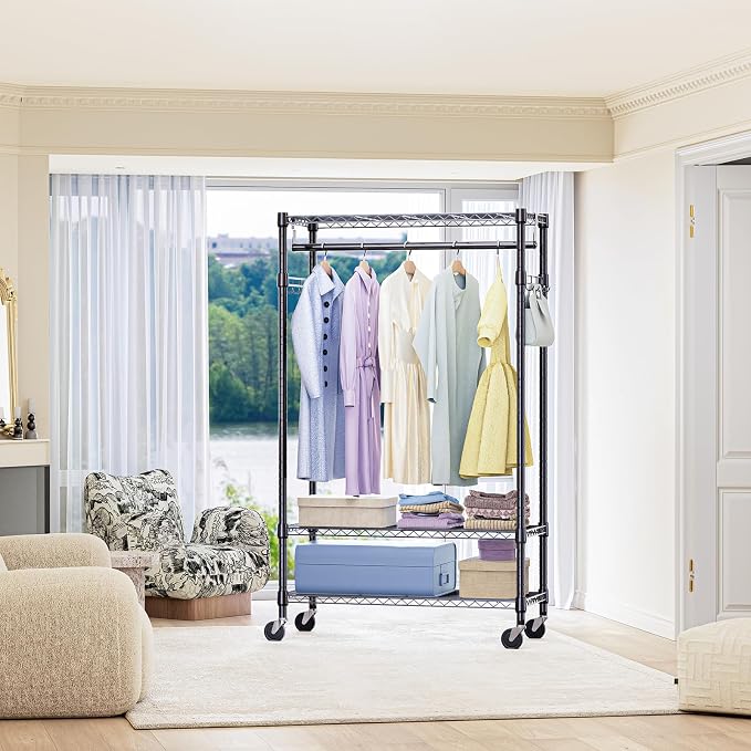 IZEUK Heavy Duty Rolling Garment Rack - Image 5