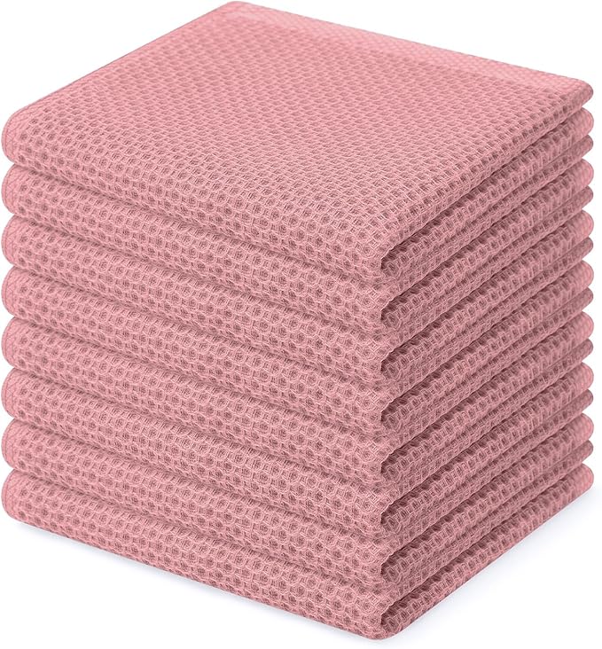 Homaxy 100% Cotton Waffle Weave Kitchen Dish Cloths, Ultra Soft Absorbent Quick by Homaxy