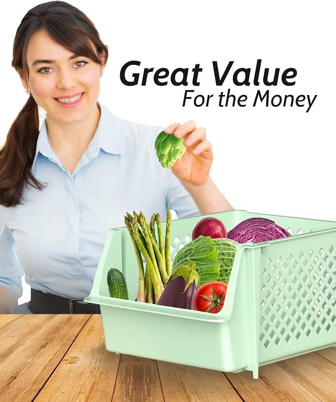 Skywin Plastic Stackable Storage Bins - Image 4