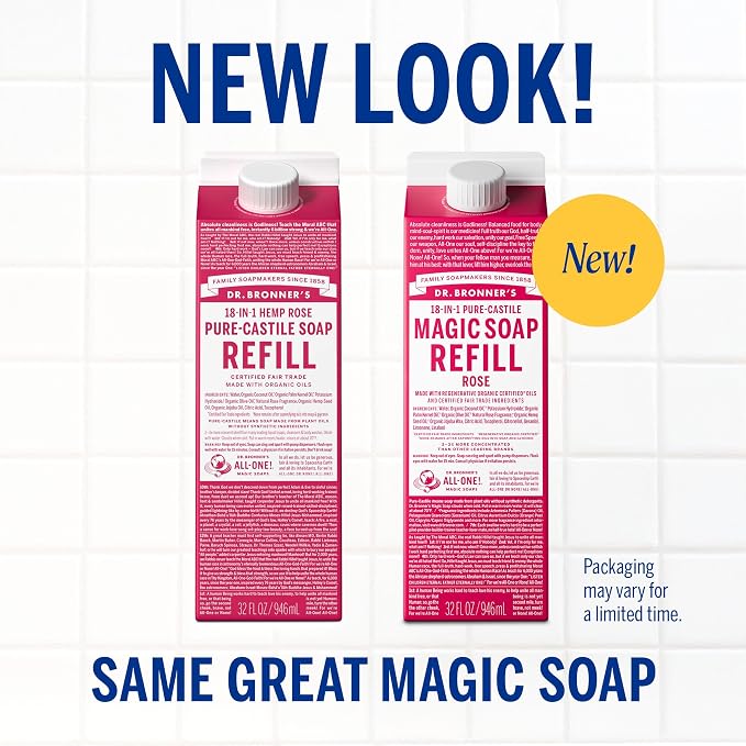 Dr. Bronner's Magic Soap-Pure-Castile Liquid Soap Refill-Regenerative Organic - Image 2