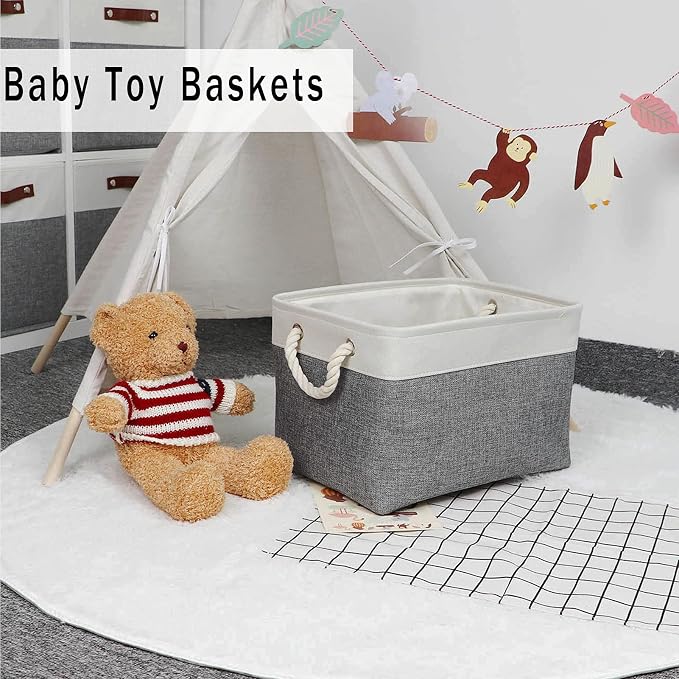HNZIGE Large Fabric Storage Baskets - Image 3