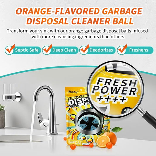 50 Count Garbage Disposal Cleaner and Deodorizer – Sink Odor Eliminator - Image 2