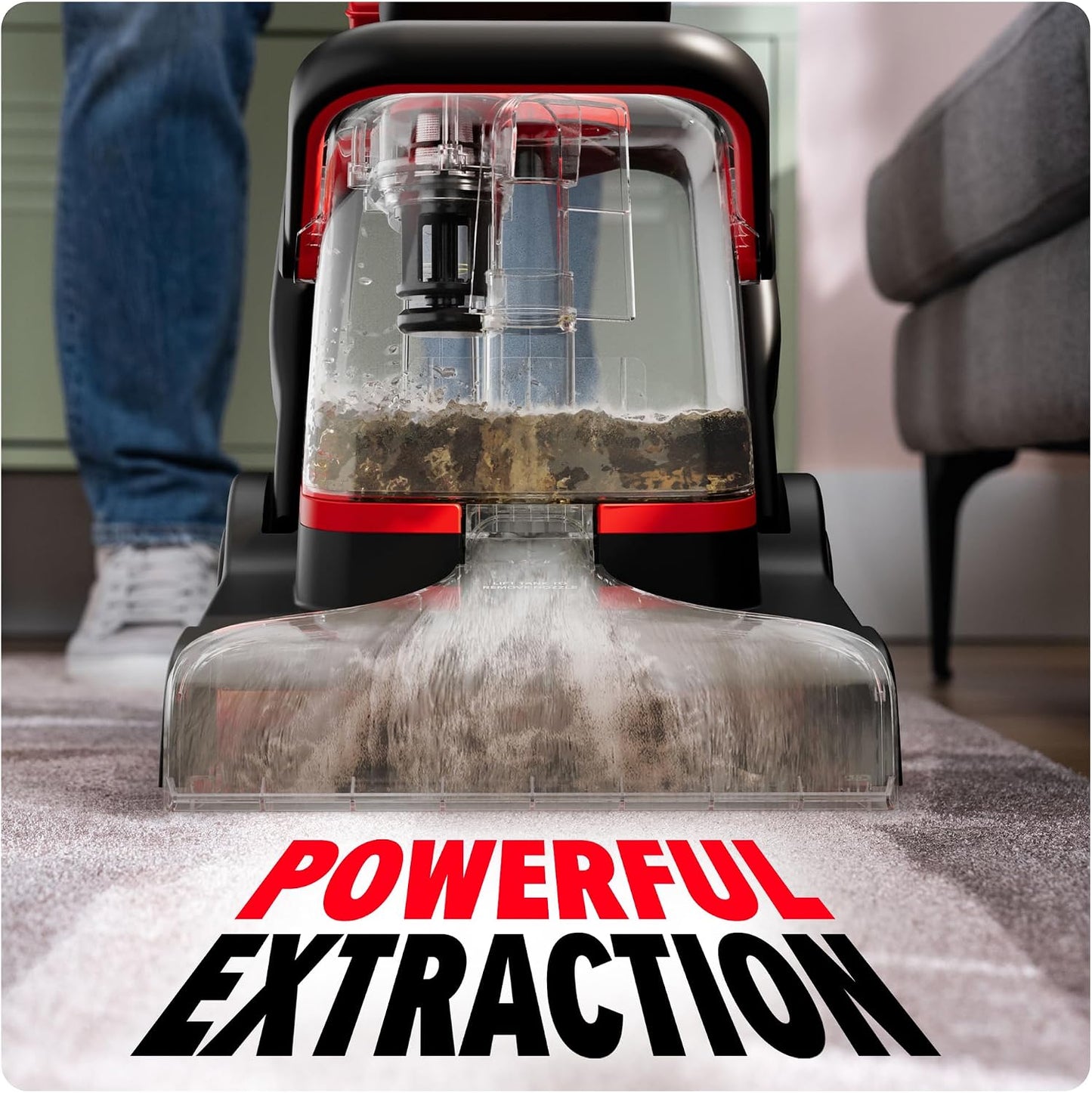 Dirt Devil Full Size Carpet Cleaner Machine for Carpet and Upholstery | Deep Cleaning Carpet Shampooer Machine with Two Cleaning Modes, Pair with Dirt Devil Carpet Cleaner Solution